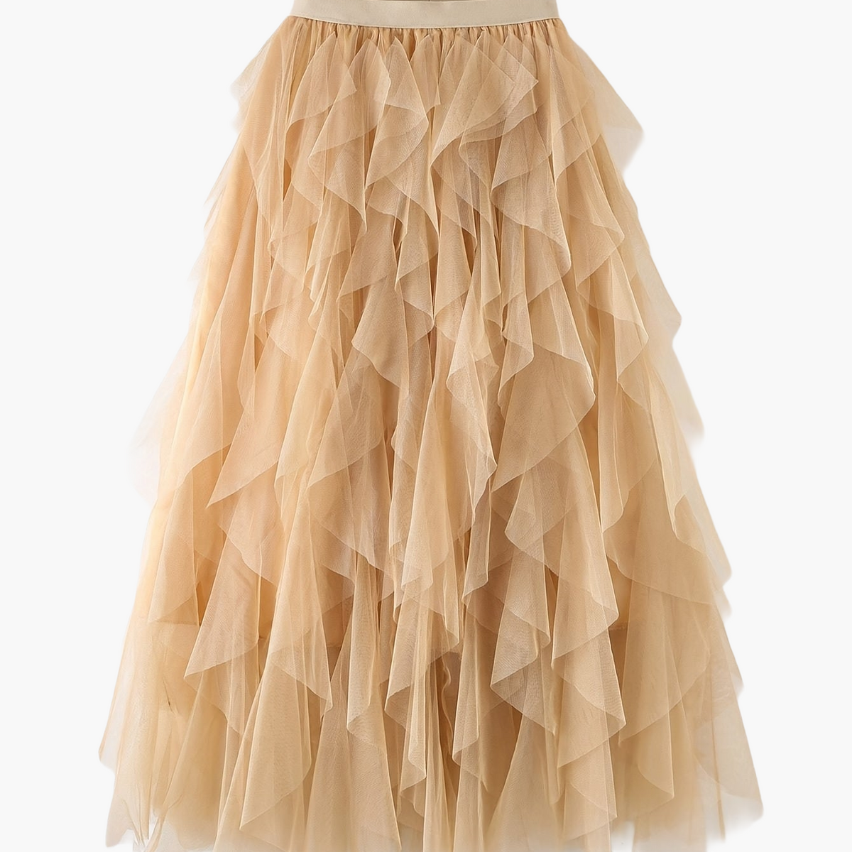 Damesrok Elegante Meerlaags Volant Romantische Feestjurk