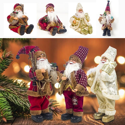 Kerstman Noël Decoratiepop – Staande en Zittende Kerstfiguur