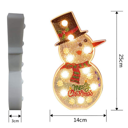 Diamantlicht Noëlle – DIY LED Kerstnachtlampje met Kerstboom en Sneeuwpop