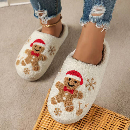 Kerstknus Kerstpantoffels met Pluche Voering en Antislipzool