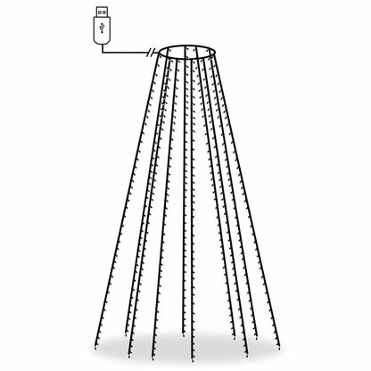 Kerstboomlicht Aurora – 400 Warmwitte LED Boomverlichting voor 4 Meter