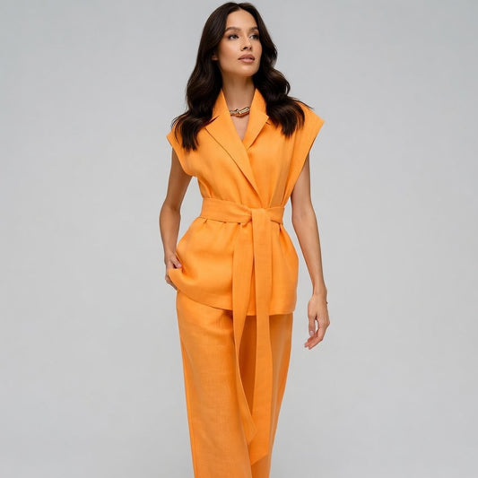 Zarelle Dames Zomerset met Mouwloze Top en Wijde Broek