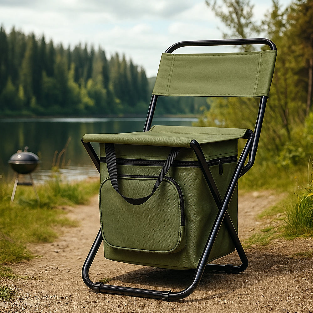ChillZit Outdoor 3-in-1 Campingstoel met Koeltas en Rugleuning