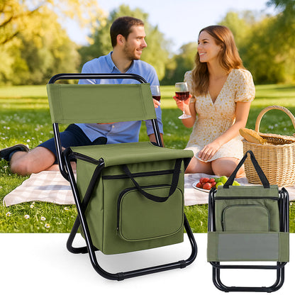 ChillZit Outdoor 3-in-1 Campingstoel met Koeltas en Rugleuning