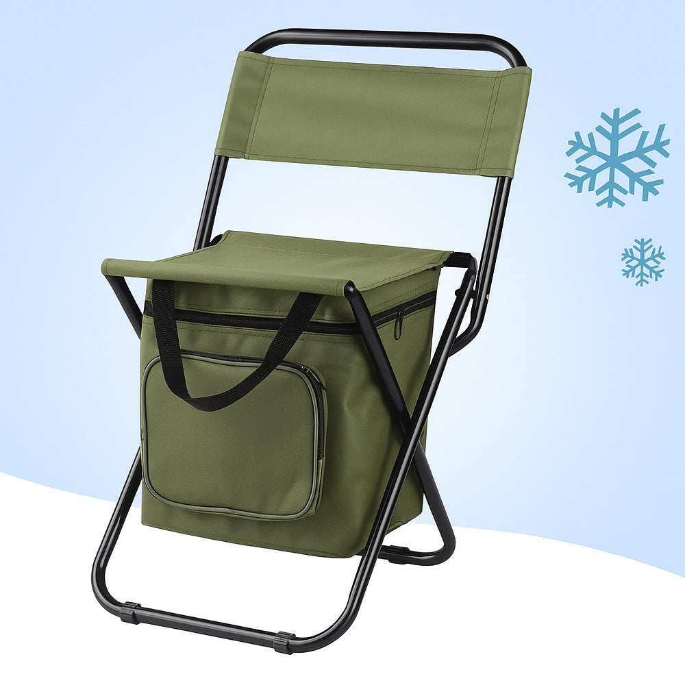 ChillZit Outdoor 3-in-1 Campingstoel met Koeltas en Rugleuning