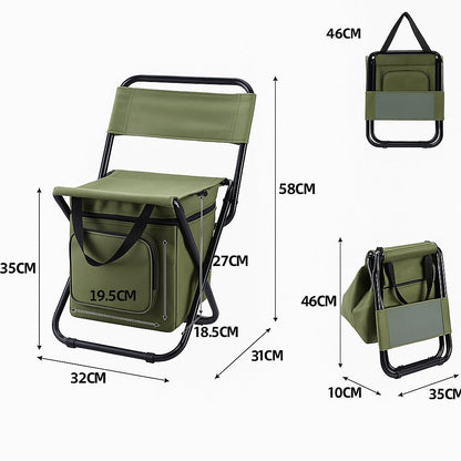 ChillZit Outdoor 3-in-1 Campingstoel met Koeltas en Rugleuning