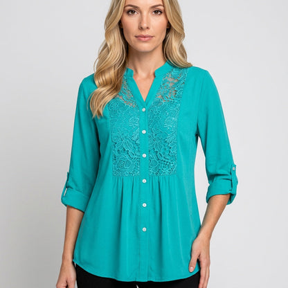 KantLuxe Tuniekblouse Met Elegante Details En Comfortabele Pasvorm