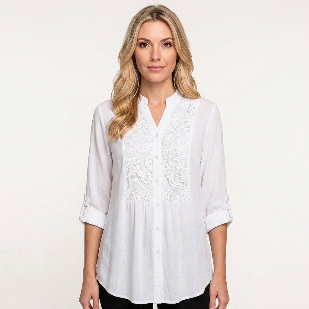 KantLuxe Tuniekblouse Met Elegante Details En Comfortabele Pasvorm
