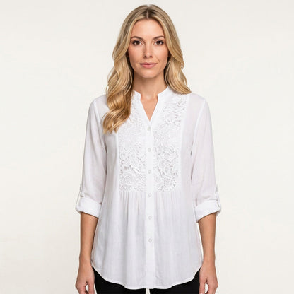 KantLuxe Tuniekblouse Met Elegante Details En Comfortabele Pasvorm