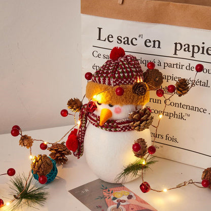 Dennerust LED Kerstlichtslinger met Dennenappels voor Binnen en Buiten