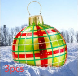 Grote Opblaasbare Kerstbal voor Buiten, 60 cm, Meerkleurig