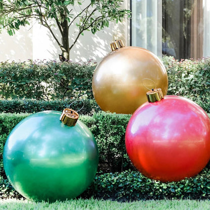 KerstBol Opblaasbare Kerstdecoratie met Bevestigingsset