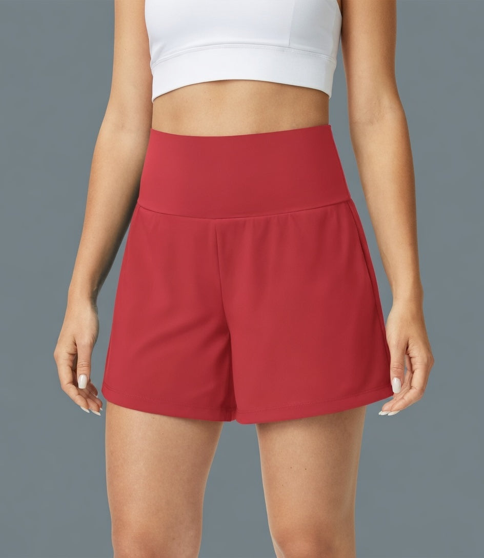 Lyvera Dames 2-in-1 Sportshort – Ademend Hardloopshort met Binnenbroek