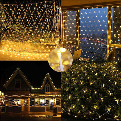 Zonnemat – Solar LED Netverlichting voor Tuin en Terras, 100 Lampjes