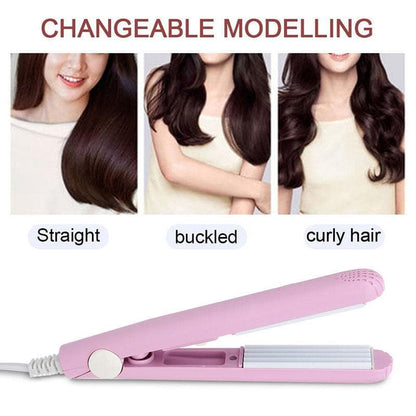 Liora Mini Haarstyler 2-in-1 voor Krullen en Glad Haar