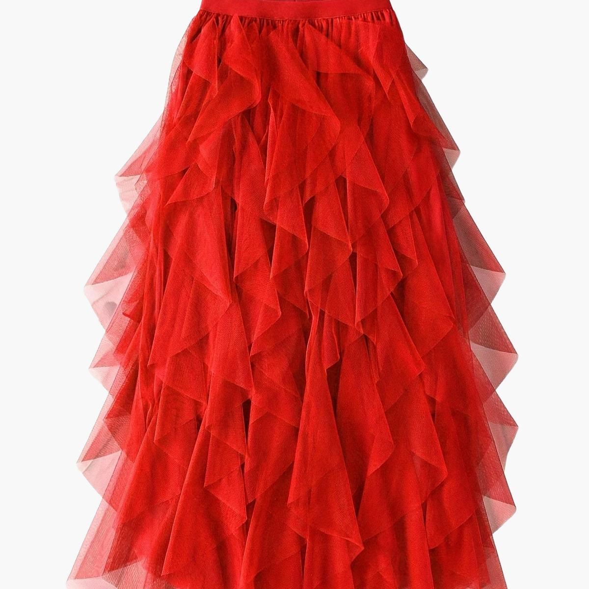 Damesrok Elegante Meerlaags Volant Romantische Feestjurk