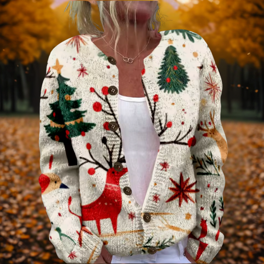 Dames Vest – Open Herfstvest met Ontspannen Pasvorm en Lange Mouwen