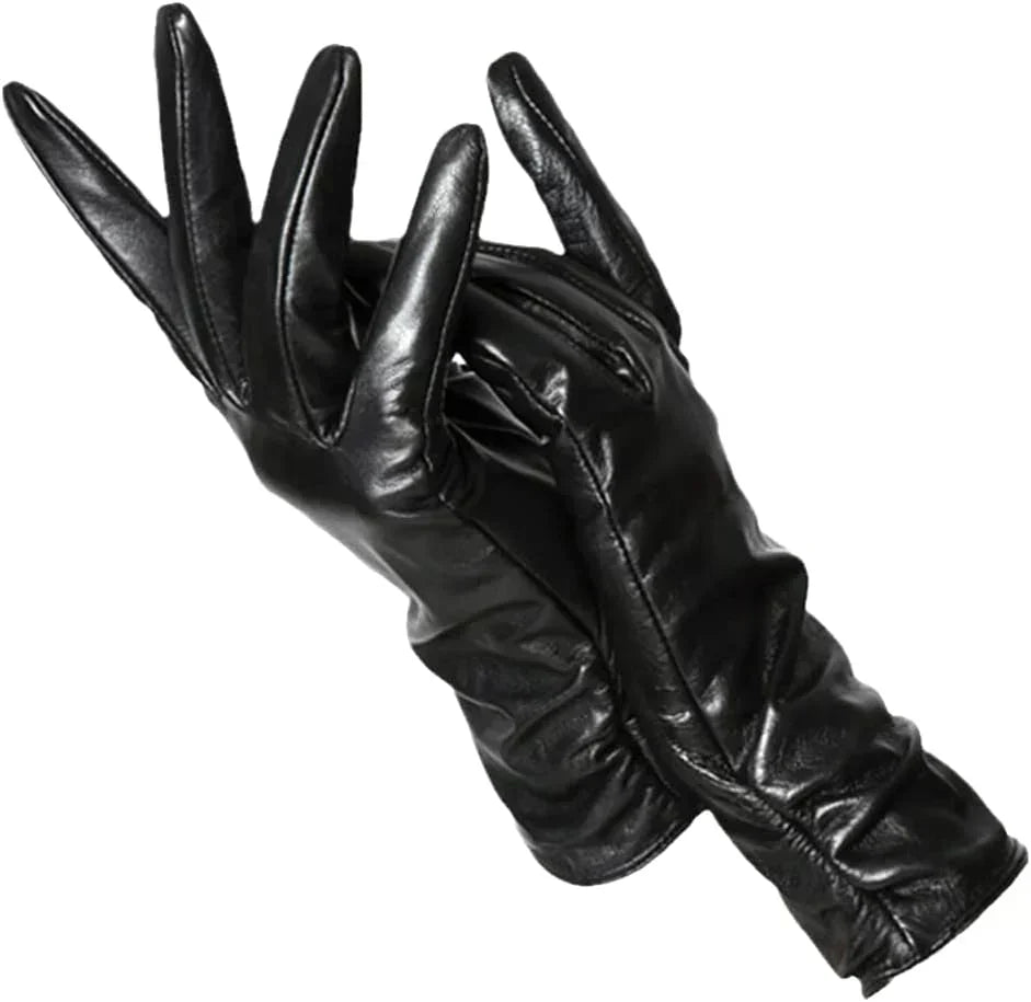 Winterzacht Dameshandschoenen van Schapenleer met Warme Wolvoering