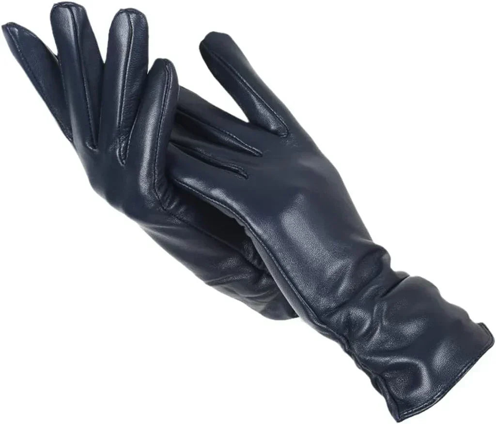 Winterzacht Dameshandschoenen van Schapenleer met Warme Wolvoering