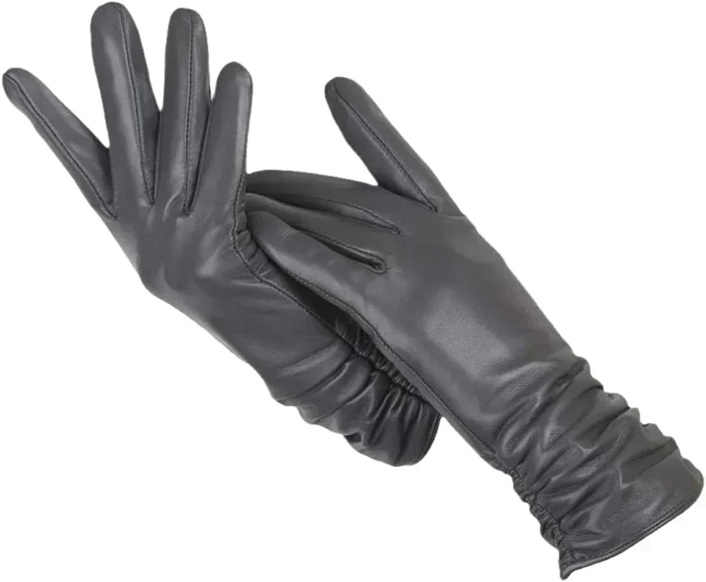 Winterzacht Dameshandschoenen van Schapenleer met Warme Wolvoering