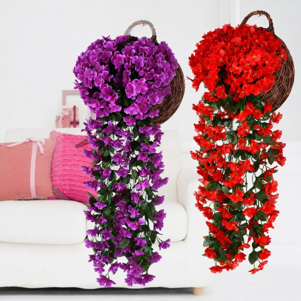Livia Orchideeën Cascade Kunstbloemen Hangdecoratie 75 cm