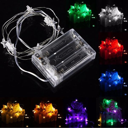 Sterrenlichtsnoer – 2 Meter LED Feestverlichting met 20 Sterlampjes