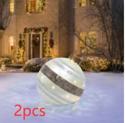 Grote Opblaasbare Kerstbal voor Buiten, 60 cm, Meerkleurig