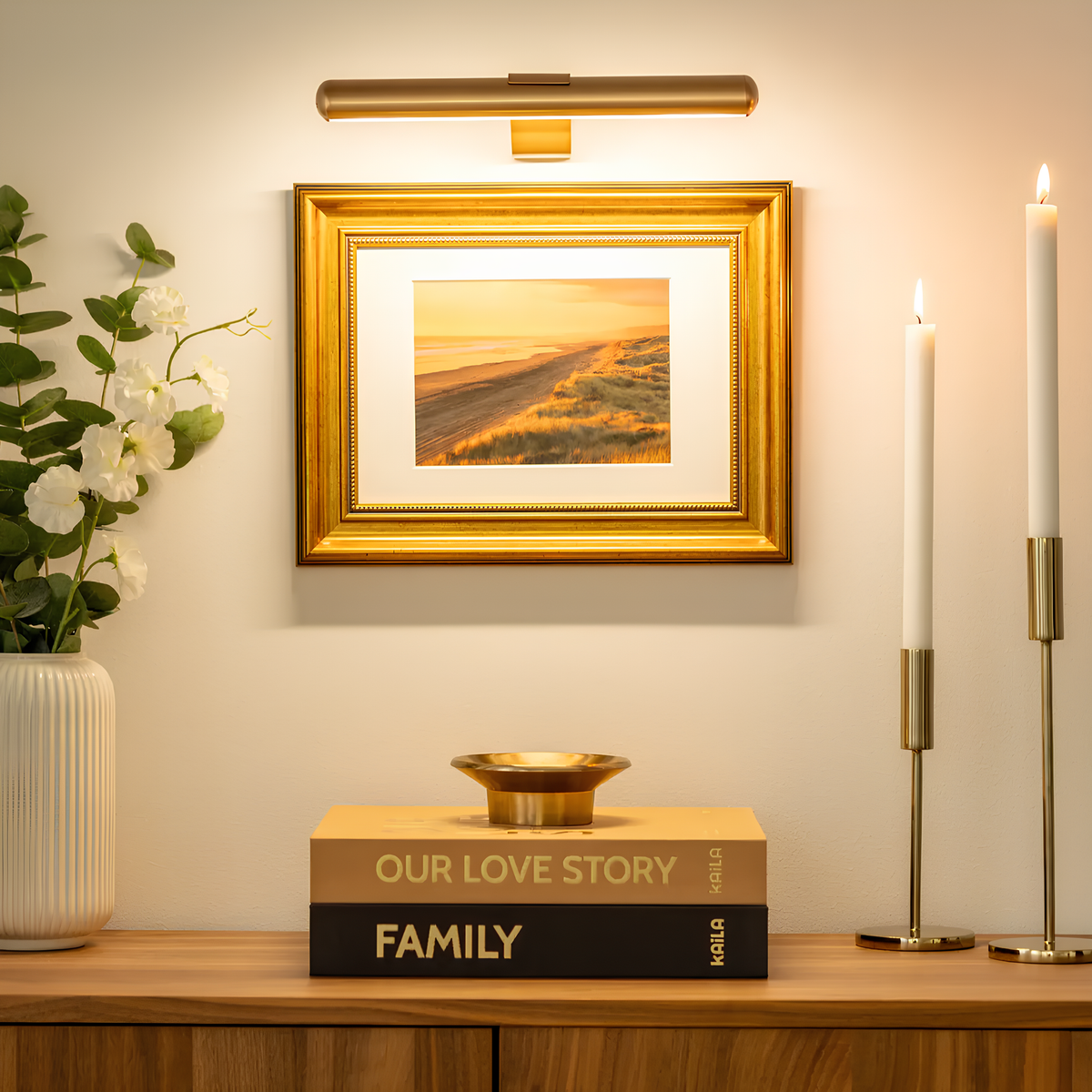 KunstLicht Draadloze LED Schilderijlamp – Dimbaar en Oplaadbaar