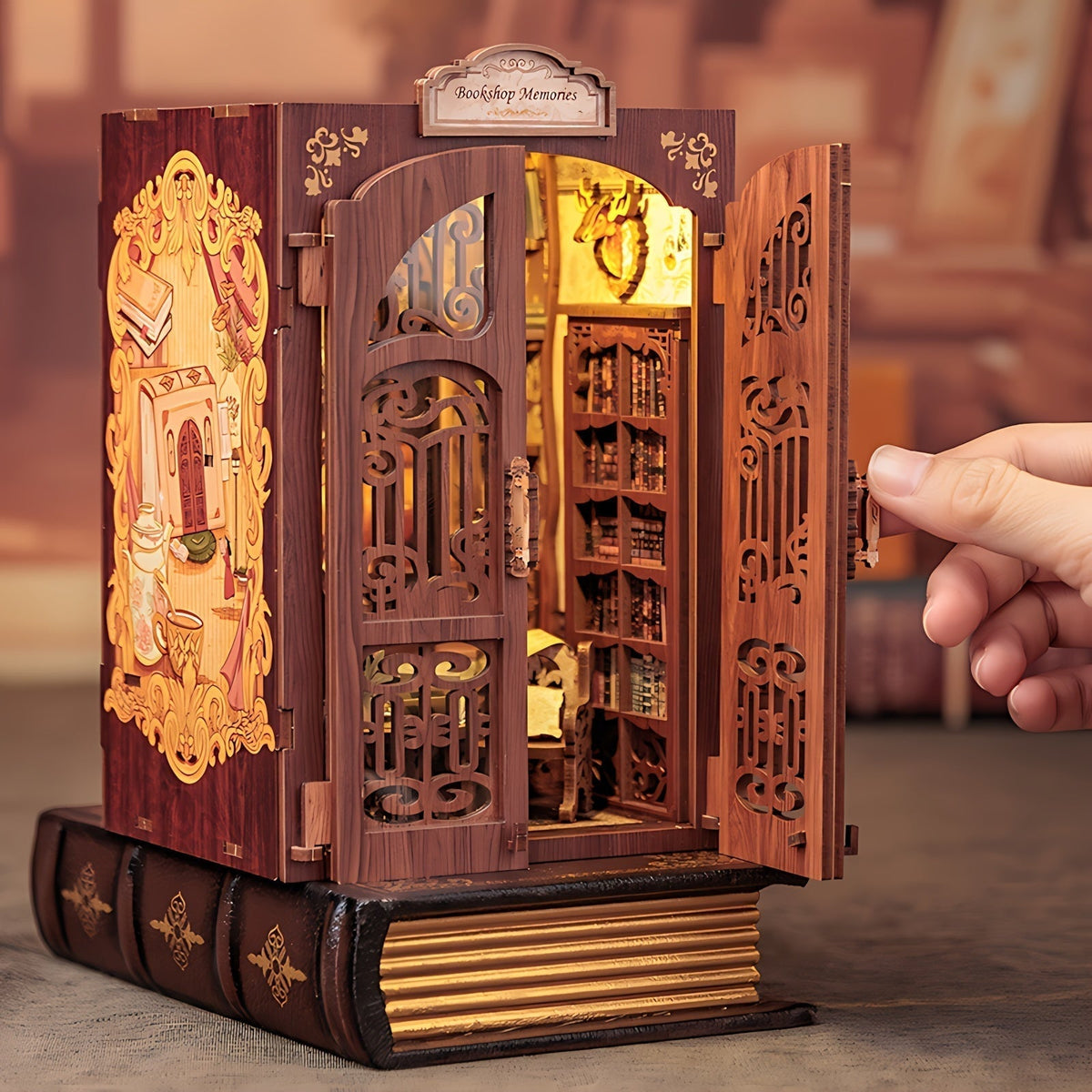 Miniatuur Uilenboekhandel Bouwpakket met Verlichting – 3D Puzzel