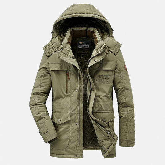 Heren Winterparka met Capuchon en Warme Voering