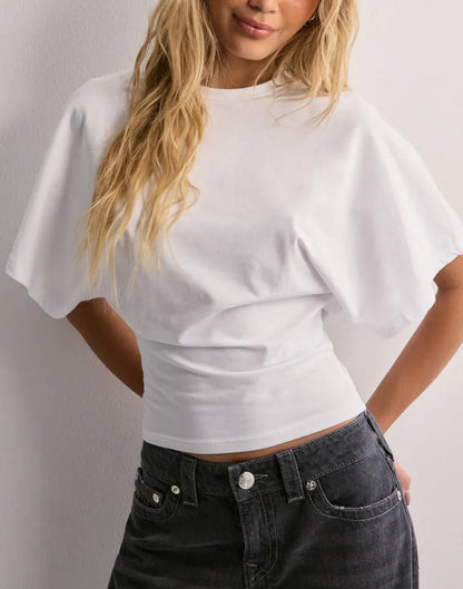ZachtLijn Dames Top met Tailleaccent en Comfortabele Pasvorm