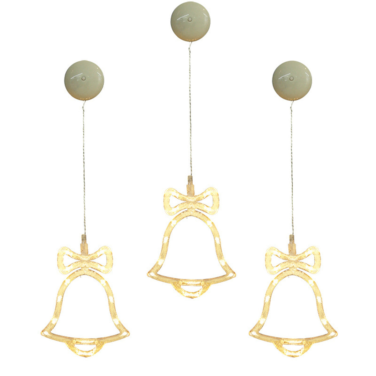 Kerstlichtje Raamster – Warm Witte LED Kerstlamp met Zuignap