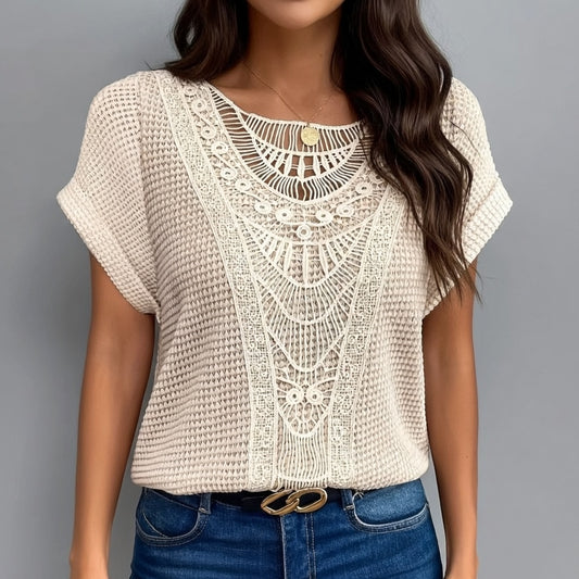 Elvara Dames Zomertop – Ademend Kreukvrij Shirt met Comfort Pasvorm