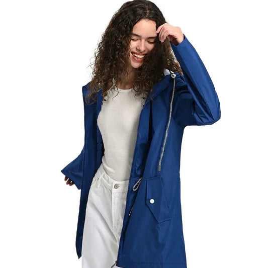 Dames regenjas Norvella – waterafstotende trenchcoat met capuchon