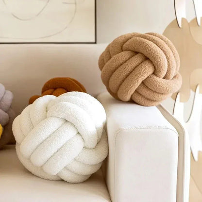 Rond Geknoopt Sierkussen – Decoratief Kussen voor Bank en Bed