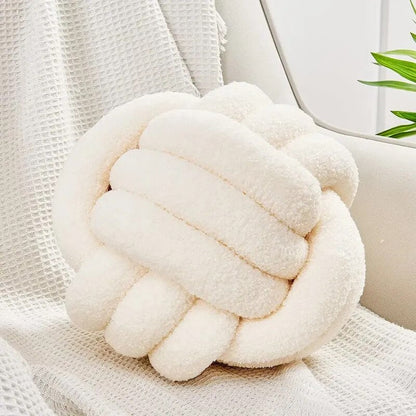 Rond Geknoopt Sierkussen – Decoratief Kussen voor Bank en Bed