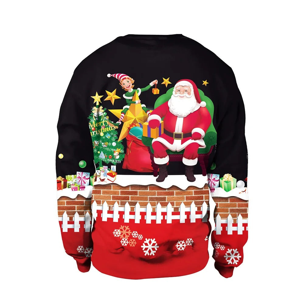 Bram Kersttrui Heren – Feestelijke Trui met Klassieke Kerstprint