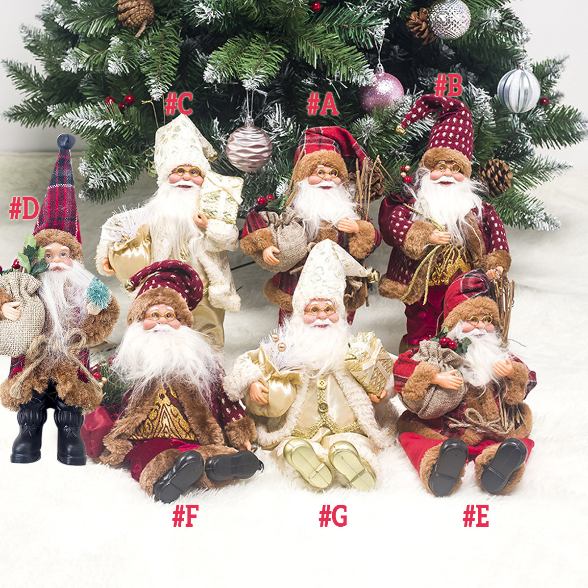 Kerstman Noël Decoratiepop – Staande en Zittende Kerstfiguur