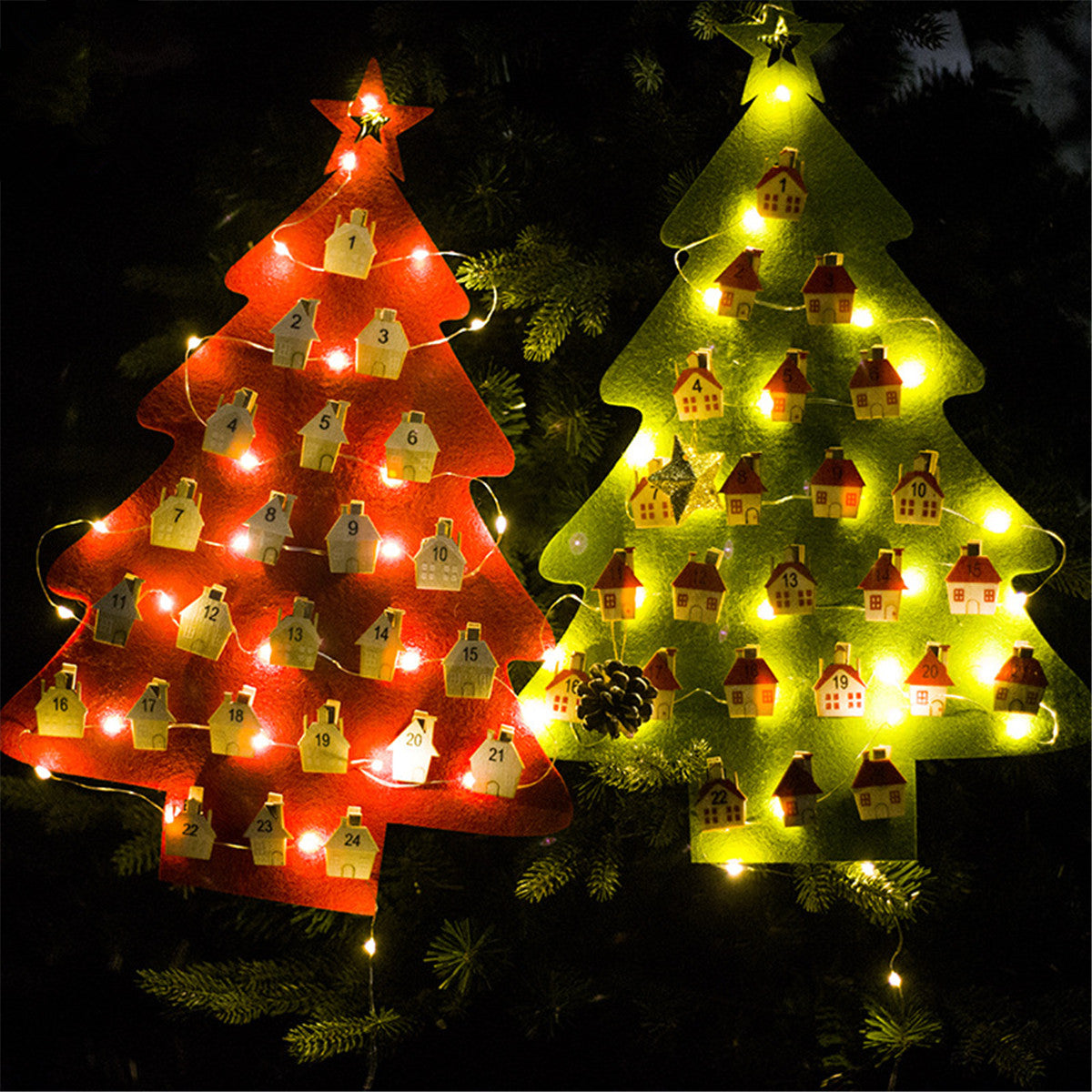 Kerstboom Aftelkalender – Groene Kerstkalender met 24 Clips