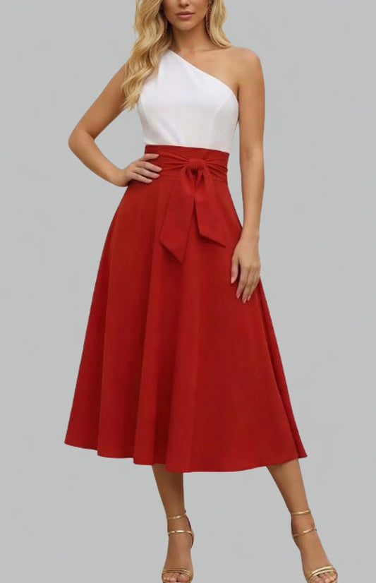 Solmira dames maxirok A-lijn met zakken elegante rok