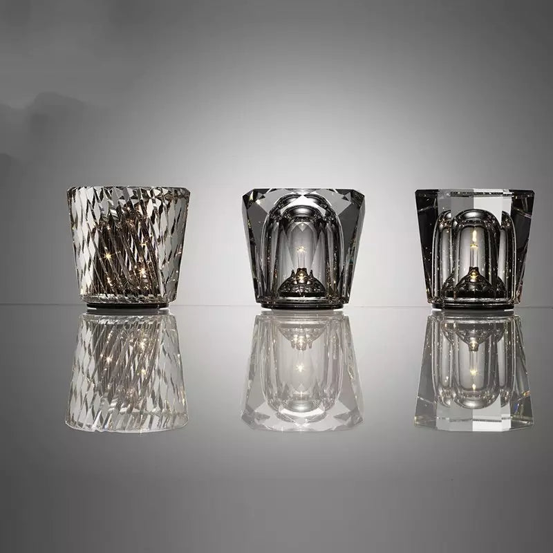 CrystalGlow - Draadloze kristallen lamp met LED-verlichting
