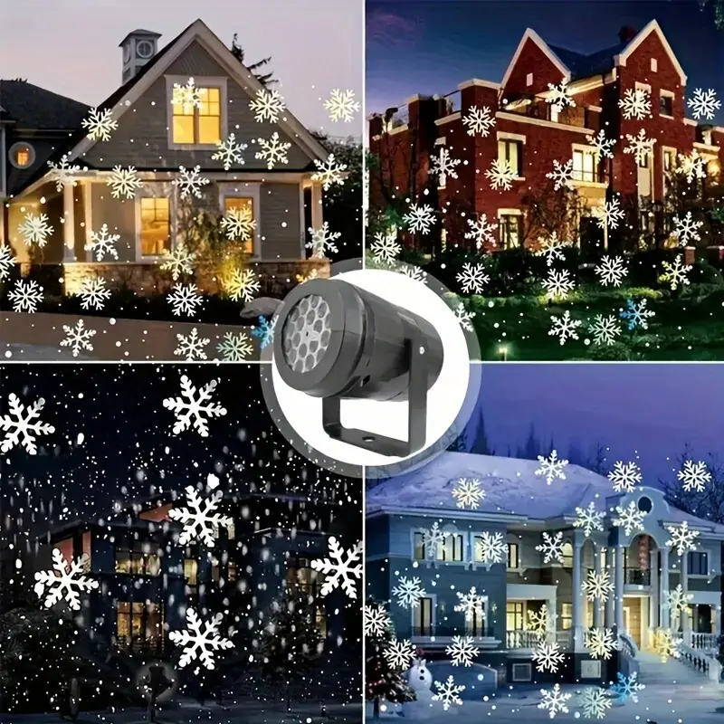 Sneeuwvlokshow – LED kerstprojector met bewegende sneeuwvlokken
