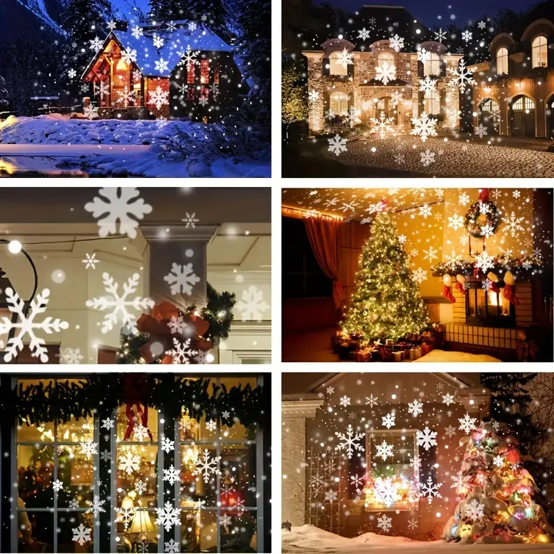 Sneeuwvlokshow – LED kerstprojector met bewegende sneeuwvlokken