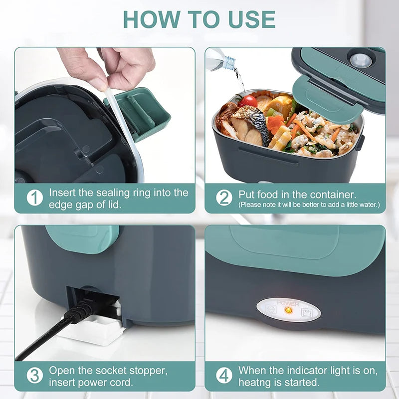 ThermoLunch Elektrische Lunchbox – 1,5L Voedselverwarmer