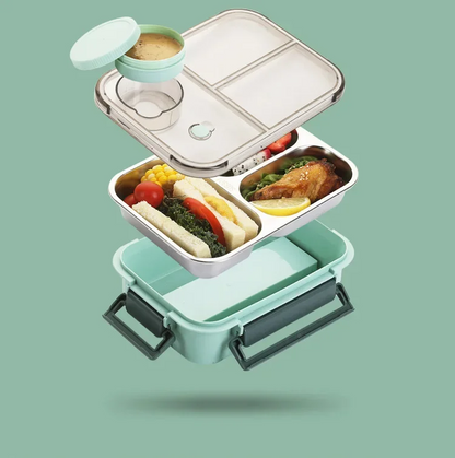 LunchMate Herbruikbare Lunchdoos – Compacte Brooddoos voor Onderweg