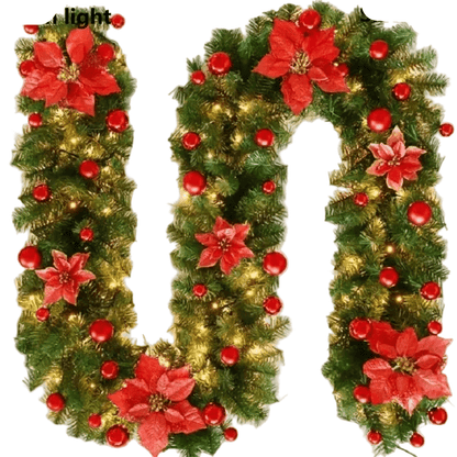 Verlichte Kerstslinger 2,7 m met Warmwitte LED Verlichting