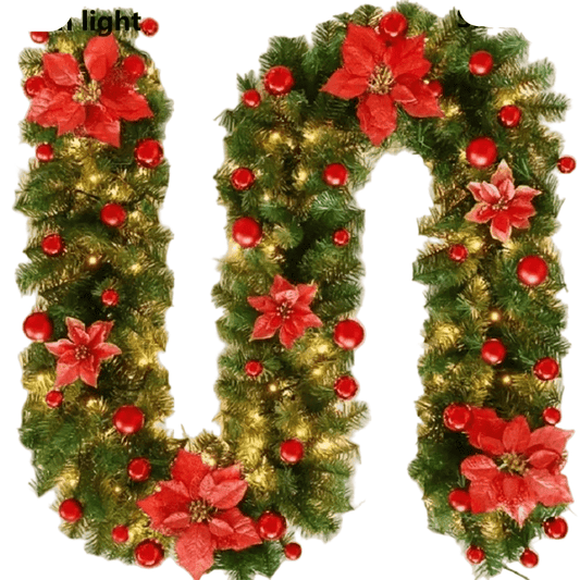 Verlichte Kerstslinger 2,7 m met Warmwitte LED Verlichting