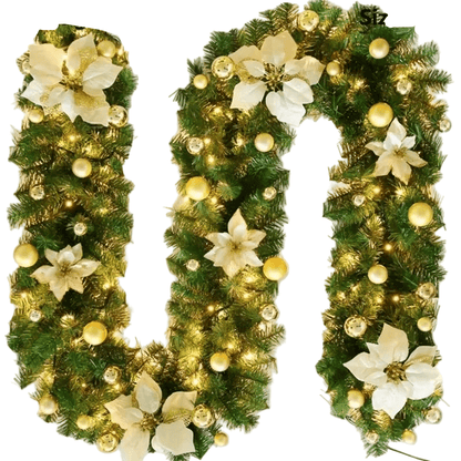 Verlichte Kerstslinger 2,7 m met Warmwitte LED Verlichting