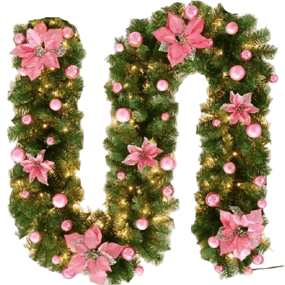 Verlichte Kerstslinger 2,7 m met Warmwitte LED Verlichting