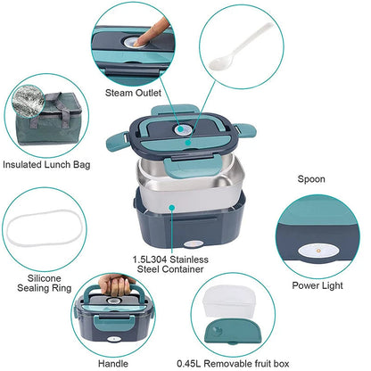 ThermoLunch Elektrische Lunchbox – 1,5L Voedselverwarmer